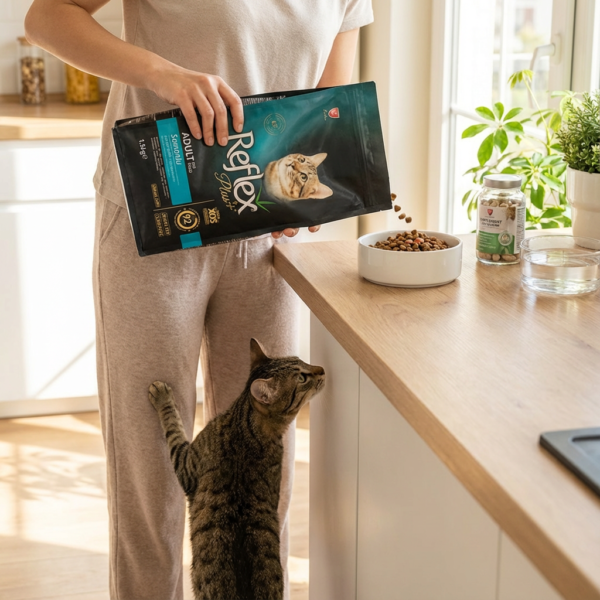 Reflex Plus Somonlu Kısırlaştırılmış Yetişkin Kedi Maması 1,5 Kg kullanım görseli
