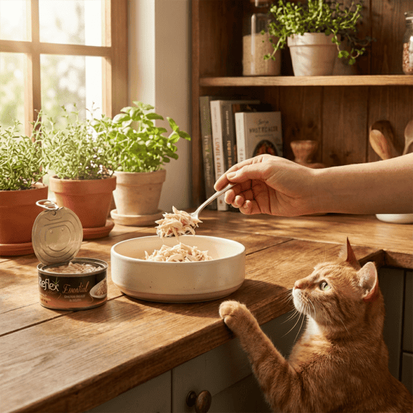 Reflex Plus Tavuk Göğüslü Yetişkin Kedi Konservesi kullanım görseli