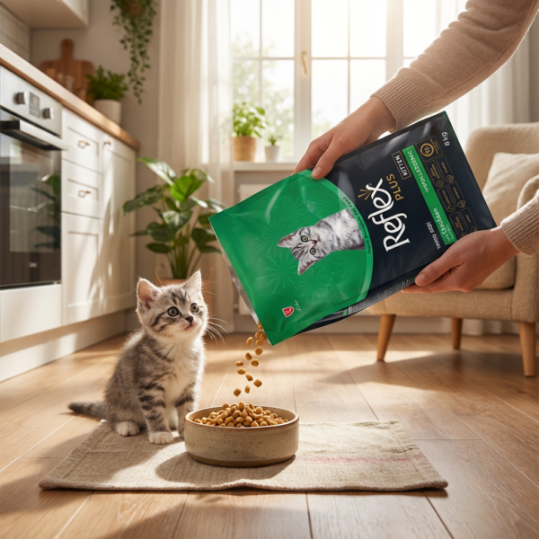Reflex Plus Tavuklu Yavru Kedi Maması 8 Kg kullanım görseli