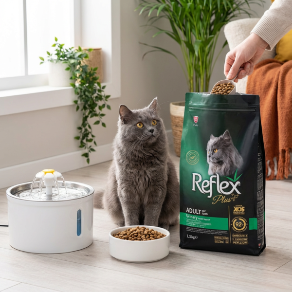 Reflex Plus Urinary Tavuklu Yetişkin Kedi Maması 15 Kg kullanım görseli