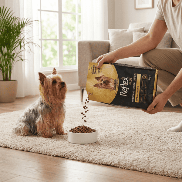 Reflex Plus Yorkshire Terrier Yetişkin Köpek Maması 8 Kg kullanım görseli