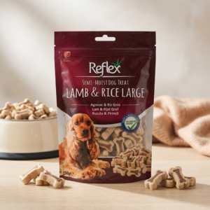 Reflex Semi - Moist Kuzulu & Pirinçli Large Ödül Maması 150 Gr kullanım görseli