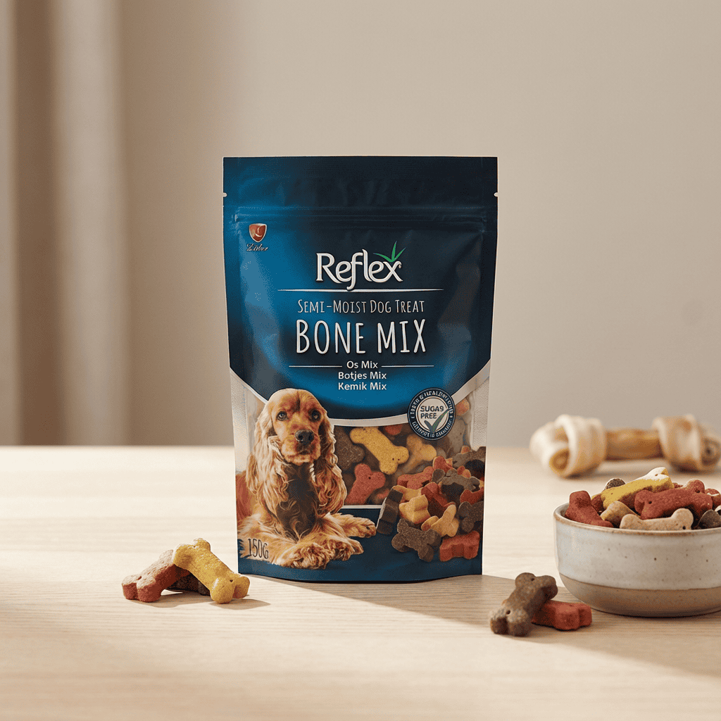 Reflex Semi - Moist Mini Kemik Karışık Ödül 150 Gr kullanım görseli