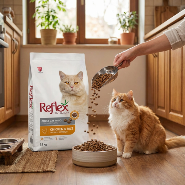 Reflex Tavuklu Yetişkin Kedi Maması 15 kg kullanım görseli