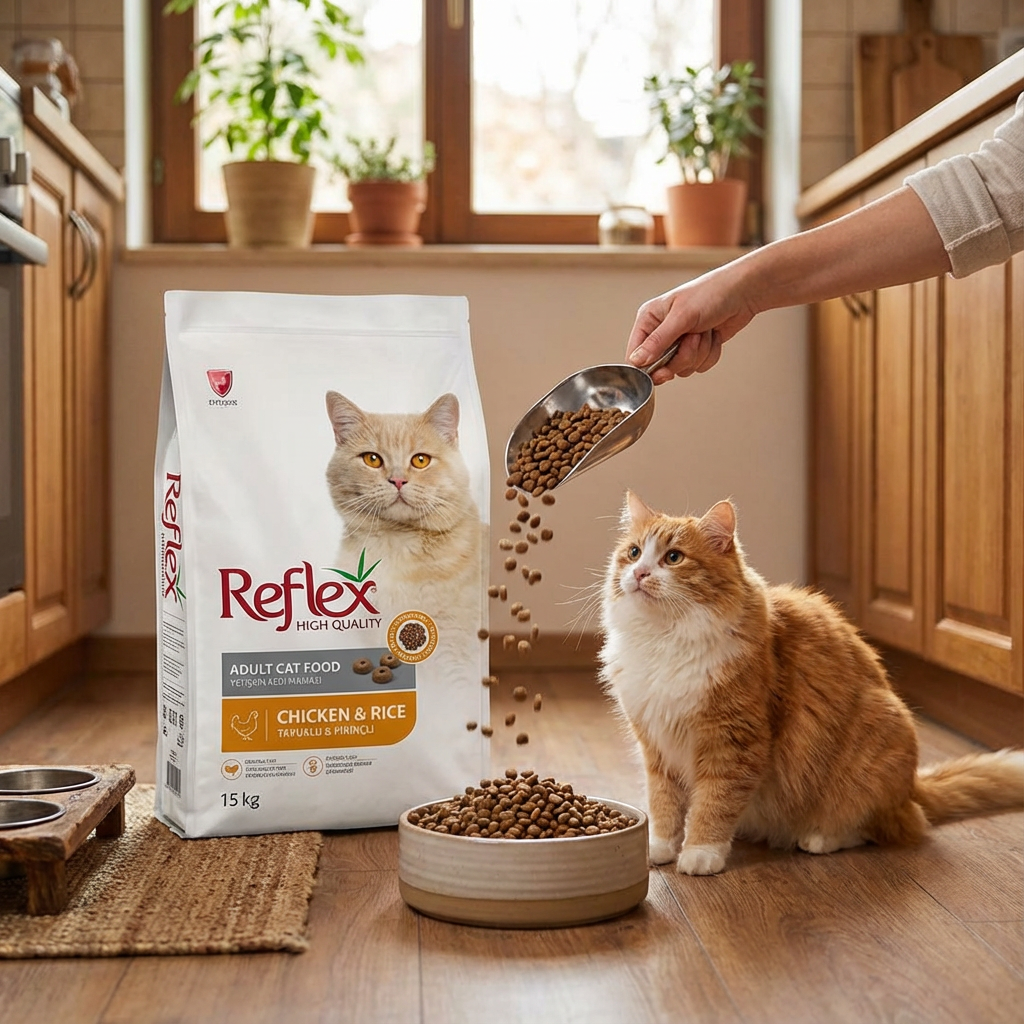 Reflex Tavuklu Yetişkin Kedi Maması 15 kg kullanım görseli