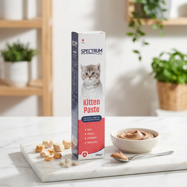 Spectrum Anne ve Yavru Kediler için Multivitamin Malt Macunu 100gr kullanım görseli
