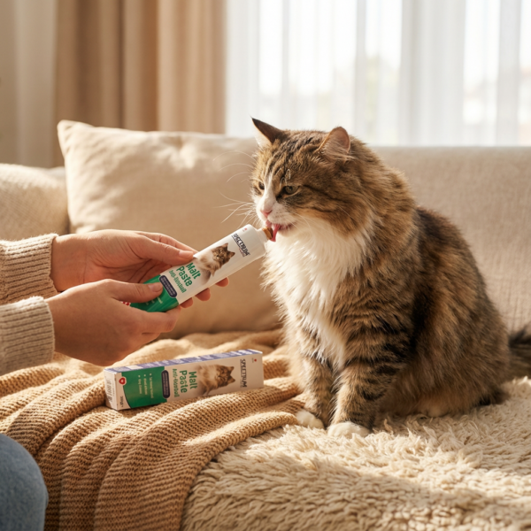 Spectrum Malt Paste – Kedi Tüy Yumağı Önlemeyi Destekleyen Malt Macunu 100 gr kullanım görseli