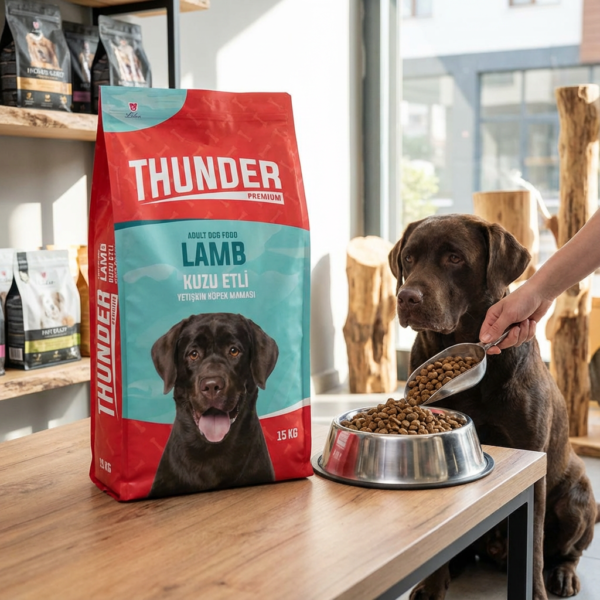 Thunder Kuzulu Yetişkin Köpek Maması 15 KG kullanım görseli