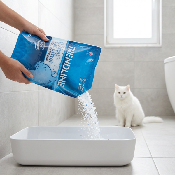 Trendline Silica Kristal Kedi Kumu 3,6 lt kullanım görseli