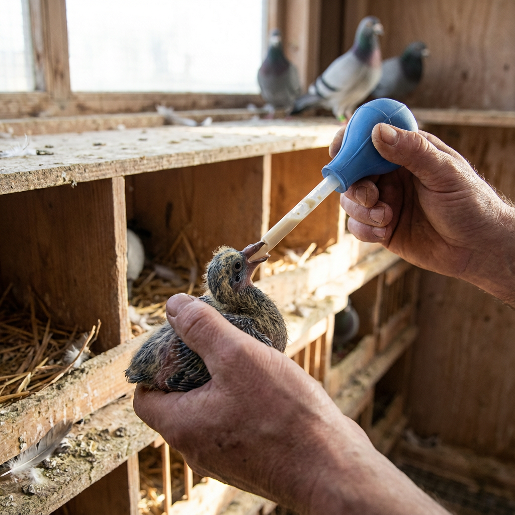 YAVRU GÜVERCİN BESLEME POMPASI kullanım görseli