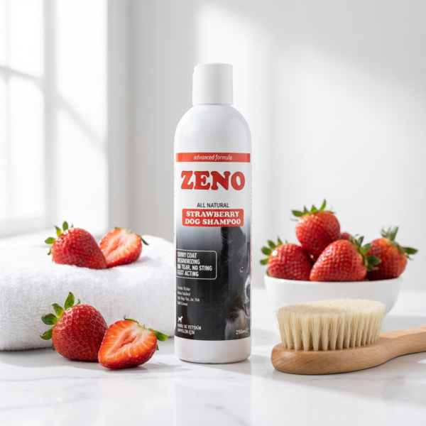 ZENO STRAWBERRY CAT SHAMPOO kullanım görseli