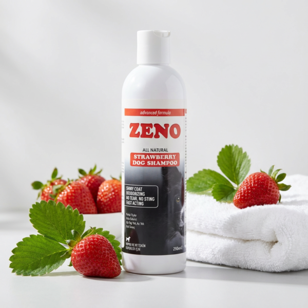 ZENO STRAWBERRY DOG SHAMPOO kullanım görseli