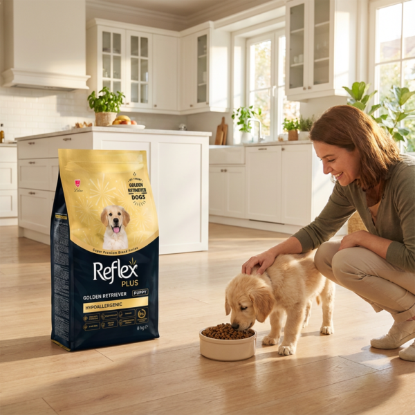 ​Reflex Plus Golden Retriever Yavru Köpek Maması 8 Kg kullanım görseli