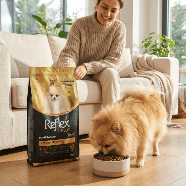 ​Reflex Plus Pomeranian Yetişkin Köpek Maması 2 Kg kullanım görseli